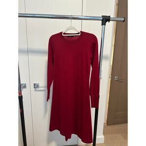 Uniqlo red knitted dress fine merino knitted Size S classic style